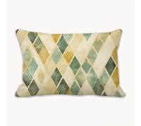 Funda Cojines Azul-Verde 40 x 70 cm Grande Funda Almohada para Sofa con Cremallera Oculta, Oro Lino Protector Almohada para Casa, Sala de Estar, Dormitorio, Decorativo Pillow Case para Navideño 2Y-276