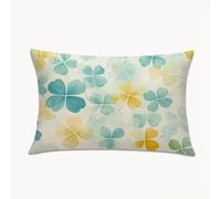 Funda Cojines Azul-Verde 60 x 90 cm Grande Funda Almohada para Sofa con Cremallera Oculta, Hoja Terciopelo Protector Almohada para Sala de Estar, Dormitorio, Pillow Case para Navideño 2Y-750