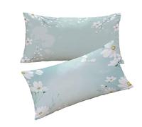 Funda Cojines Beige Fundas Cojin 40x80cm Flores Cojines Sofa, Terciopelo Funda Cojin Decorativos Juego de 2 Piezas con Cremallera Invisible Suave Cómodo Lavable Mano para Dormitorio Cama Sofá T0T819