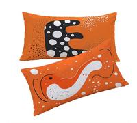 Funda Cojines Color Naranja Fundas Cojin 40x70cm Abstracto Cojines Sofa, Terciopelo Funda Cojin Decorativos Juego de 2 Piezas con Cremallera Invisible Lavable a Mano para Dormitorio Cama Sofá T0T493