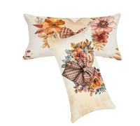 Funda Cojines Crema Funda Cojin 50x70cm Flores Fundas Cojins Juego de 2 Lino Fundas Cojine Decorativos Impresión a Doble Cara Suave y Cómodo per Decoración para El Hogar e Regalo per le Feste C0C275