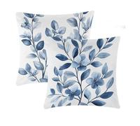 Funda Cojines Impermeable Exterior 65x65 Marina De Guerra lino Verano Fundas Cojin Blanco Doble Cara Impresión con Cremallera Invisible Cojines para Balcón Dormitorio Sofá Salón Decorativos de 2 T-578