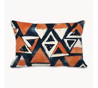 Funda Cojines Naranja 60 x 90 cm Grande Funda Almohada para Sofa con Cremallera Oculta, Negro Lino Protector Almohada para Casa, Sala de Estar, Dormitorio, Decorativo Pillow Case para Navideño 2Y-242