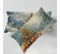 Funda Cojines Turquesa Funda Cojin 40x70cm Beige Fundas Cojin, Lino Fundas Cojines Decorativos Juego de 2 Piezas con Cremallera Invisible Lavable Fácil Limpiar para Sofá Dormitorio Salón Cama C0C487