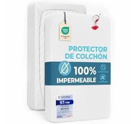 Funda Colchon Impermeable Protector de Colchon Dreamzie - Oeko-Tex Hipoalergénico, Anti-Bacteriano, Anti-Acaros - (90 x 200 cm)