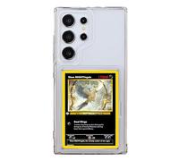 Funda coleccionable para teléfono Samsung | PTCG/visualización de imágenes y fundas | Compatible con tarjetas PTCG, Sports, One Piece, Magic (transparente, Samsung S25 Edge)