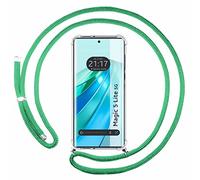 Funda Colgante Transparente para Huawei Honor Magic 5 Lite 5G con Cordon Verde Agua