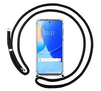Funda Colgante Transparente para Huawei Nova 9 SE con Cordon Negro