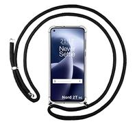 Funda Colgante Transparente para Oneplus Nord 2T 5G con Cordon Negro