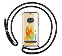 Funda Colgante Transparente para OPPO Reno 8T 4G con Cordon Negro