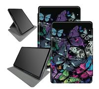 Funda colorida con diseño de mariposa para Microsoft Surface Pro X (2021/2020/2019) de 13 pulgadas, rotación de 360 grados, múltiples ángulos de visión para Microsoft Surface Pro X con apagado y