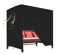 Funda columpio jardin exterior,funda protectora impermeable Oxford 600D para columpio de jardín de 3 a 4 plazas,Resistente al desgarro, con cremallera y correas (221*153*183CM)