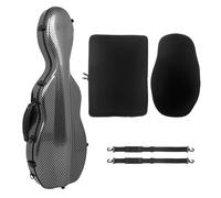 Funda compacta de fibra de carbono para violín 4/4, incluye almohadilla suave para los pies, correas ajustables y múltiples bolsillos de almacenamiento, elegante funda para violín