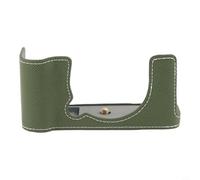 Funda compacta de PU para cámara Fuji X-E5 de 10 x 10 x 5 cm, diseñada para una integración perfecta en bolsas y bolsillos (verde)