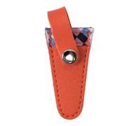 Funda compacta para tijeras de manualidades con protección de piel sintética, Orange, 8cmx3cm
