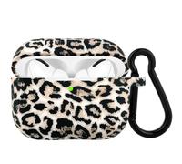Funda Compatible con AirPods Pro 2, AirPods Pro Patrón de Leopardo Estético Funda de Silicona Compatible con Mujeres y Niñas con Mosquetón Resistente a Golpes Léopard Marrón Oscuro