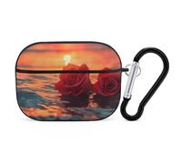 Funda compatible con Airpods Pro de 2ª generación - Bonita funda compatible con Airpods Pro, funda romántica de rosas y océano compatible con Airpods Pro 2