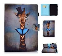 Funda Compatible con All-New Amazon Kindle 10th Generation 2019 Release Protectora Ligera de Cuero PU Soporte de Mano Cubierta Smart Case con Auto Sueño/Estela - Jirafa