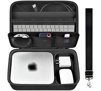 Funda compatible con Apple Mac Mini M1 y Mac Mini modelo anterior de computadora de escritorio, organizador de electrónica dura, cargador y accesorios (solo caja), color negro