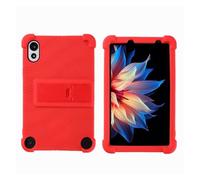 Funda Compatible con Blackview Mega 2 12", Funda De Silicona For Airbag | Soporte for tableta, protección de esquina de airbag, silicona a prueba de golpes, soporte incorporado(Red)