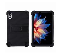 Funda Compatible con Blackview Mega 2 12", Funda De Silicona For Airbag | Soporte for tableta, protección de esquina de airbag, silicona a prueba de golpes, soporte incorporado(Black)