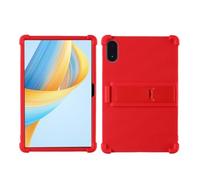 Funda Compatible con Blackview Mega 3 12.1", Funda de Silicona for Airbag | Soporte for tableta, protección de esquina de airbag, silicona a prueba de golpes, soporte incorporado(Red)