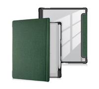 Funda Compatible con Boox Go 10.3 Gen II 2026 ePaper E Ink Tablet, Cubierta Protectora Trasera Transparente Dura con Soporte para bolígrafo, Encendido/Apagado automático(Dark Green)