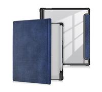 Funda Compatible con Boox Go 10.3 Gen II Lumi 2026 ePaper E Ink Tableta, Cubierta Protectora Trasera Transparente Dura con Soporte para bolígrafo, Encendido/Apagado automático(Dark Blue)