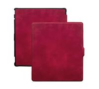 Funda Compatible con Boox Go Color 7, Cubierta de Correa de Mano de TPU | Correa de mano incorporada, encendido/apagado automático, soporte plegable, cuero PU(Red)