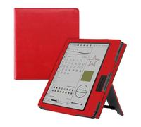 Funda Compatible con Boox Go Color 7 Página 7", Cubierta de Soporte de PU | Correa de mano y soporte, encendido/apagado automático, bolsillo oculto for tarjetas(Red,Go 7 2025)