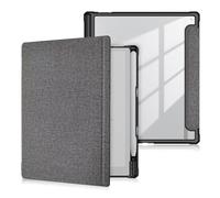 Funda Compatible con Boox Note X3Pro de 10.3'' con Soporte para lápiz, Plegable en Tres Partes, Trasera Transparente, función de Apagado automático.(Gray)