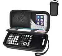 Funda compatible con calculadora gráfica Texas Instruments TI-83/TI-84 Plus, caja de calculadoras científicas para regla, goma, cables USB, lápiz y otros accesorios - negro (solo funda)