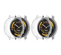 Funda compatible con Garmin Venu 3 con protector de pantalla, TPU flexible a prueba de golpes a prueba de arañazos para Garmin Venu 3 Smartwatch de 45 mm (transparente y transparente)