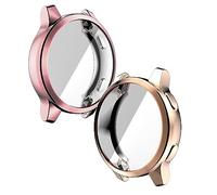 Funda compatible con Garmin Vivoactive 4 Protector de pantalla [2 unidades] Flexible TPU Protector de Pantalla Case Resistente a los arañazos Carcasa para Garmin Vivoactive 4 (rosa/oro rosa)