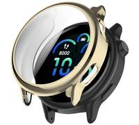 Funda compatible con Garmin Vivoactive 6, protector de pantalla flexible de TPU resistente a los arañazos, carcasa protectora para Garmin Vivoactive 6 Smartwatch (dorado)
