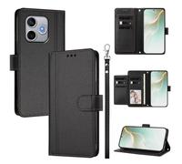 Funda compatible con Honor 600 Smart 5G, 9 ranuras para tarjetas, tapa tipo cartera de piel sintética con correa de man