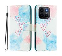 Funda compatible con Honor X6C de piel sintética con tapa y diseño creativo 3D, funda protectora tipo cartera con función atril para Honor X6C, Love Me