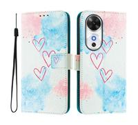Funda compatible con Honour Enjoy 60 5G Domestic Case de piel sintética con tapa y diseño creativo 3D, funda protectora con función atril para Honour Enjoy 60 5G Domestic,Love Me