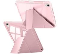 Funda Compatible con Huawei MatePad 11.5 S 2024 con Portalápiz, Transparente Antigolpes Cover Tableta, Múltiples ángulos 6 en 1 con Soporte Forma de Y, Auto-Sueño/Estela, Rosa