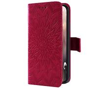 Funda Compatible con Huawei P Smart Plus 2019 Billetera PU,Slim Flip Case Libro Funda de Cuero Leather Retro Elegante Mandala Carcasa Soporte Plegable Cierre Magnético Tapa Folio de PU Funda,Rosa vif
