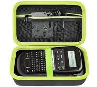 Funda compatible con impresora de etiquetas Brother PT-H110 PTH100LBXG1 PT-E110, soporte de almacenamiento para etiquetadora P-Touch, cintas de etiquetas, accesorios (solo caja), color negro