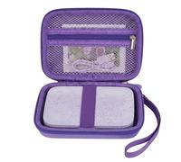Funda compatible con impresora fotográfica instantánea HP Sprocket Select portátil, 2ª edición, organizador de viaje para papel fotográfico Zink, cable USB y más accesorios (solo caja) (morado oscuro)