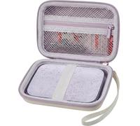 Funda compatible con impresora fotográfica instantánea HP Sprocket Select portátil, 2ª edición, organizador de viaje para papel fotográfico Zink, cable USB y más accesorios (solo caja) (blanco)