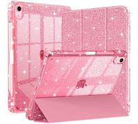 Funda Compatible con iPad Air 11 Pulgadas M4/M3/M2 (2026/2025/2024), iPad Air 5/4 (2022/2020 5.ª/4.ª), Resistente a los Golpes con Brillo y Soporte para Lápiz, Rosa
