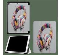 Funda Compatible con iPad Pro 11 2022/2021/2020, Triple Funda Inteligente, Activación/Suspensión Automática Grafiti Auriculares Arte Callejero - Gris