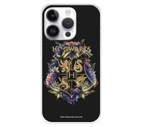Funda Compatible con iPhone 15 Pro Oficial de Harry Potter Hogwarts Floral para Proteger tu móvil. Carcasa de Silicona Transparente Flexible con Licencia Oficial de Harry Potter