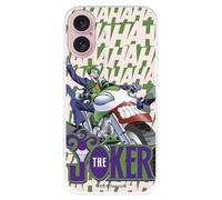 Funda Compatible con iPhone 16 Oficial de DC Comics Joker Moto para Proteger tu móvil. Carcasa de Silicona Transparente Flexible con Licencia Oficial de DC Comics