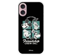 Funda Compatible con iPhone 16 Oficial de Disney Mickey & Friends Forever para Proteger tu móvil. Carcasa de Silicona Transparente Flexible con Licencia Oficial de Clásicos Disney
