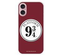 Funda Compatible con iPhone 16 Oficial de Harry Potter Anden 9 3/4 para Proteger tu móvil. Carcasa de Silicona Transparente Flexible con Licencia Oficial de Harry Potter