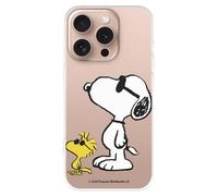 Funda Compatible con iPhone 16 Pro Oficial de Peanuts Woodstock y Snoopy Posado para Proteger tu móvil. Carcasa de Silicona Transparente Flexible con Licencia Oficial de Snoopy